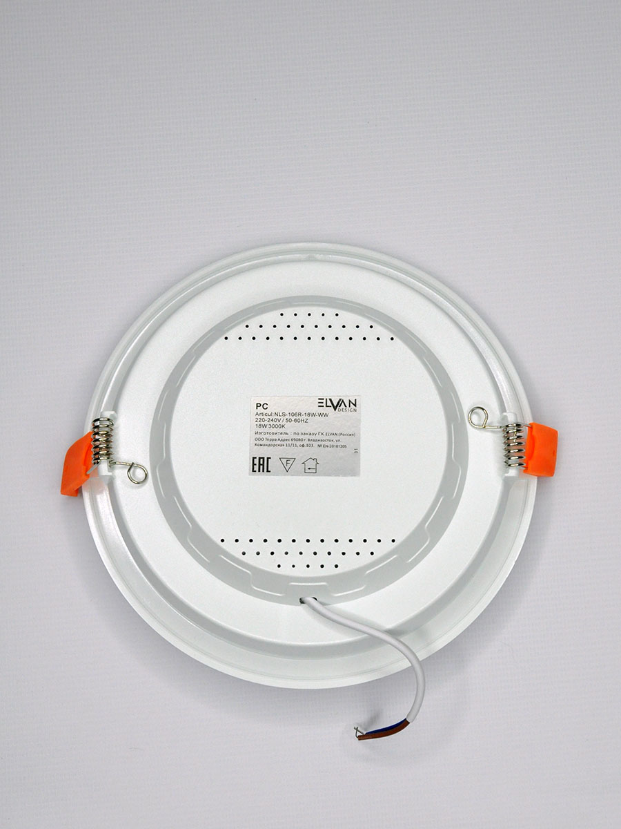 встраиваемый светильник elvan vls-106r-18w-nh-wh