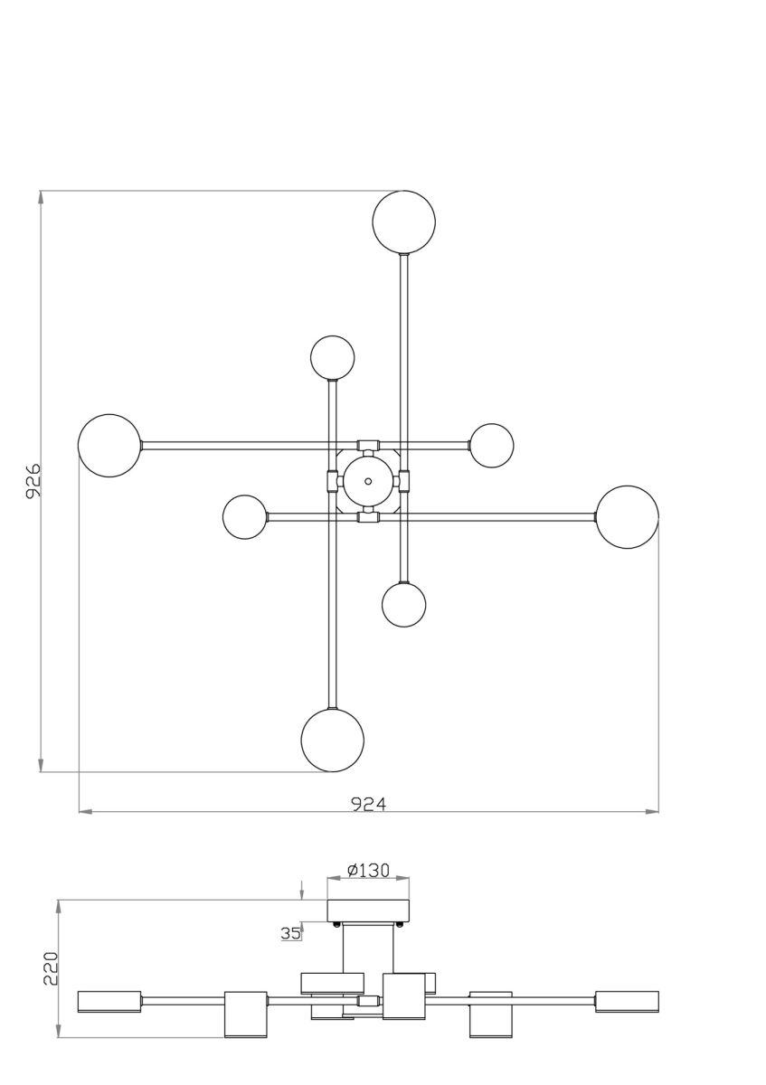 потолочный светильник freya tibo fr6048cl-l8b
