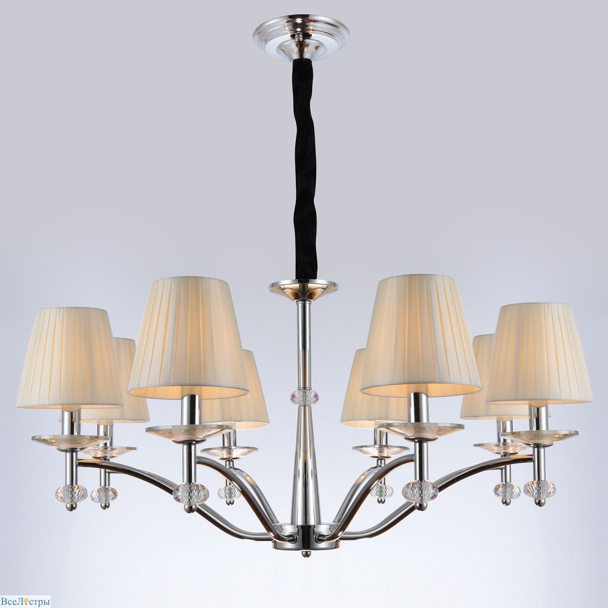 подвесная люстра illumico il1151-8ppa-29 cr romei