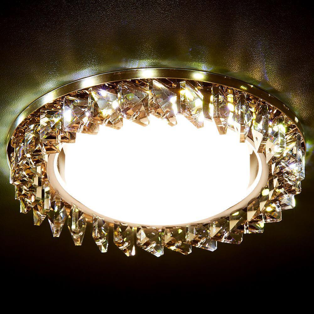 встраиваемый светильник ambrella light gx53 led g255 br