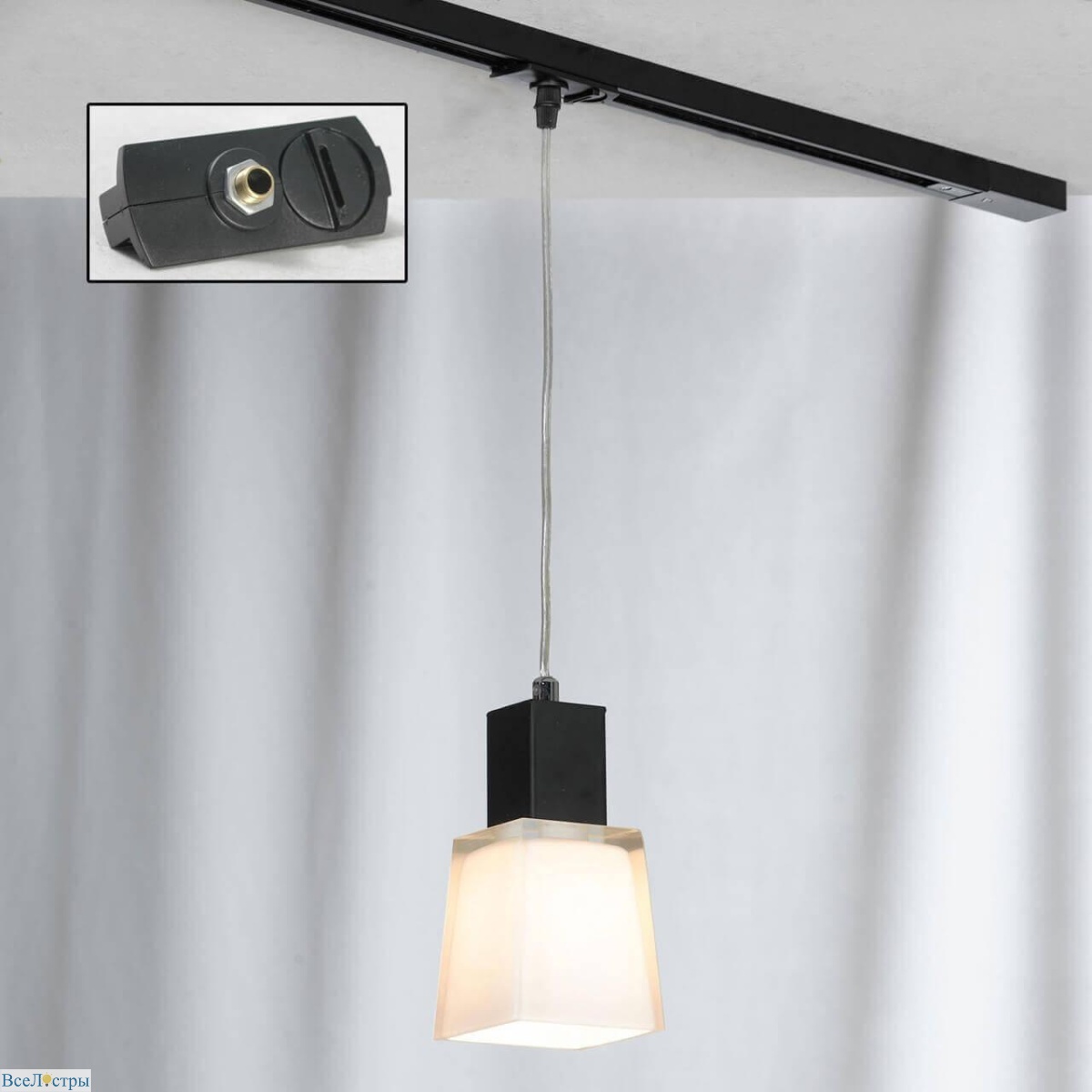 трековый светильник однофазный lussole lente track lights lsc-2506-01-tab