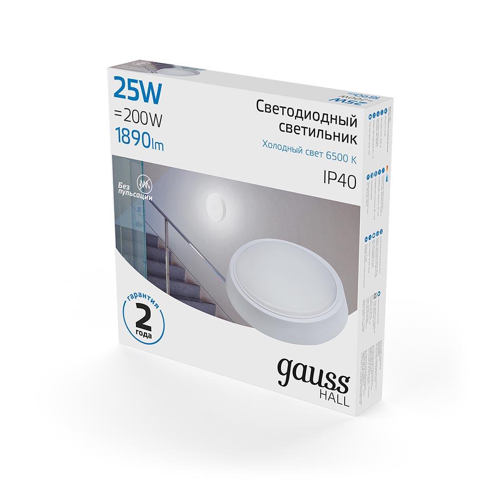 настенно-потолочный светодиодный светильник gauss hall 193411325