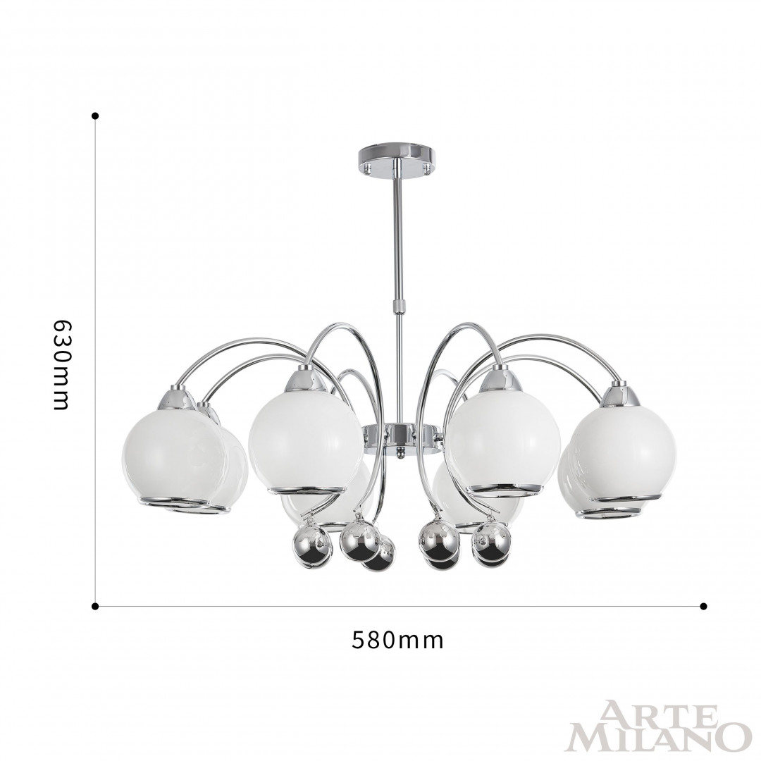 люстра на штанге arte milano 276207/8 ni