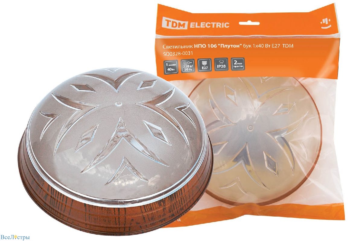 настенно-потолочный светильник tdm electric плутон нпо 106 sq0328-0031