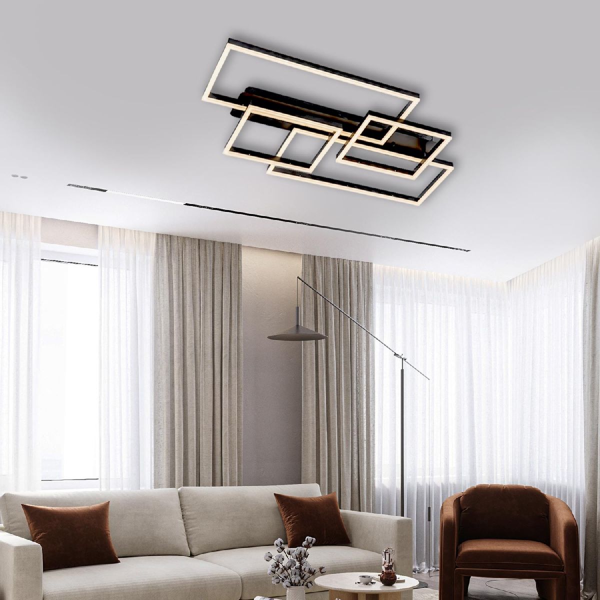 потолочная люстра led4u l11046-4 bk