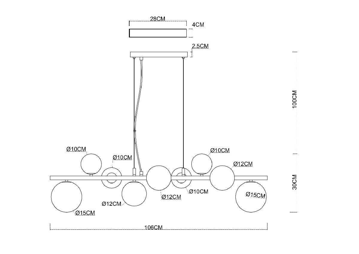 подвесная люстра arte lamp gemini a2243sp-9bk