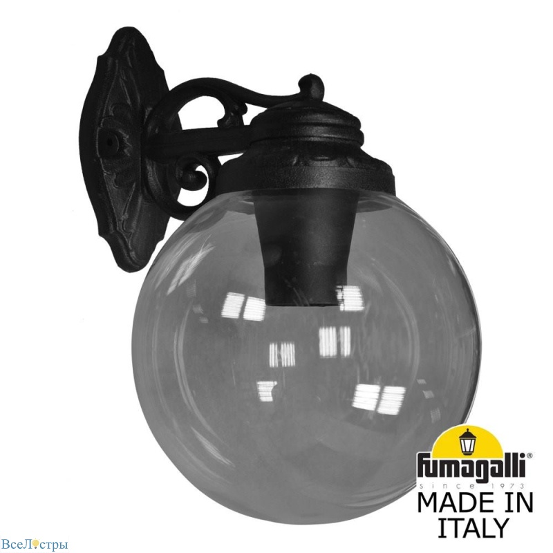 уличный настенный светильник fumagalli globe g30.131.000.azf1rdn