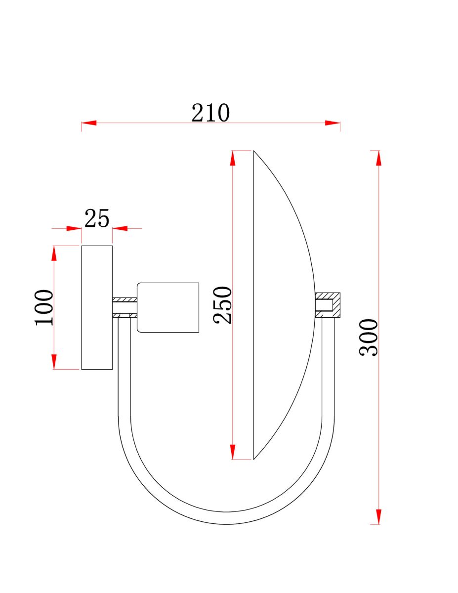 настенный светильник freya ellipse fr5320wl-01b