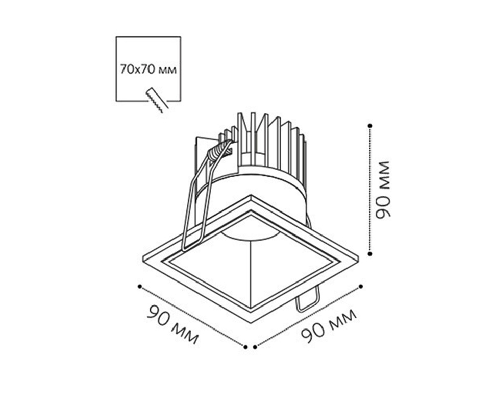 встраиваемый светильник italline it06-6020 white 4000k