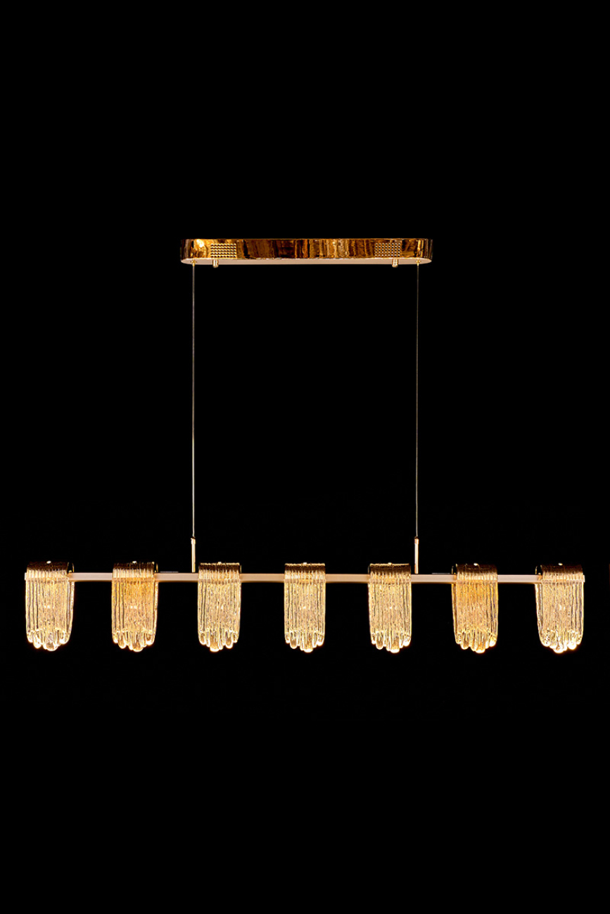 подвесная люстра cascade le7717/7l gold