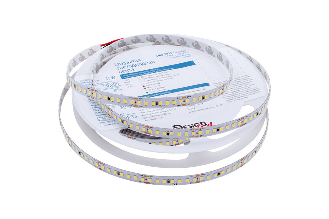 светодиодная лента designled dsg2168-24-w-33 004201
