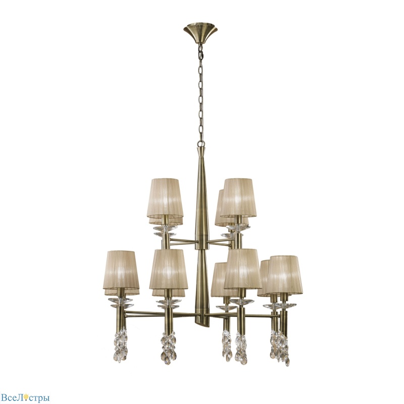 подвесная люстра mantra tiffany bronze 3870