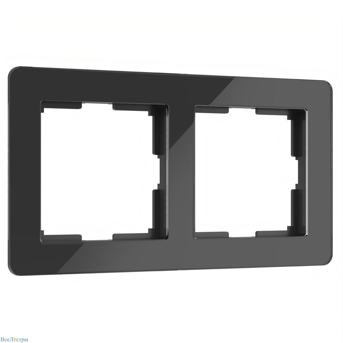 рамка werkel acrylic на 2 поста черный w0022708 4690389184857