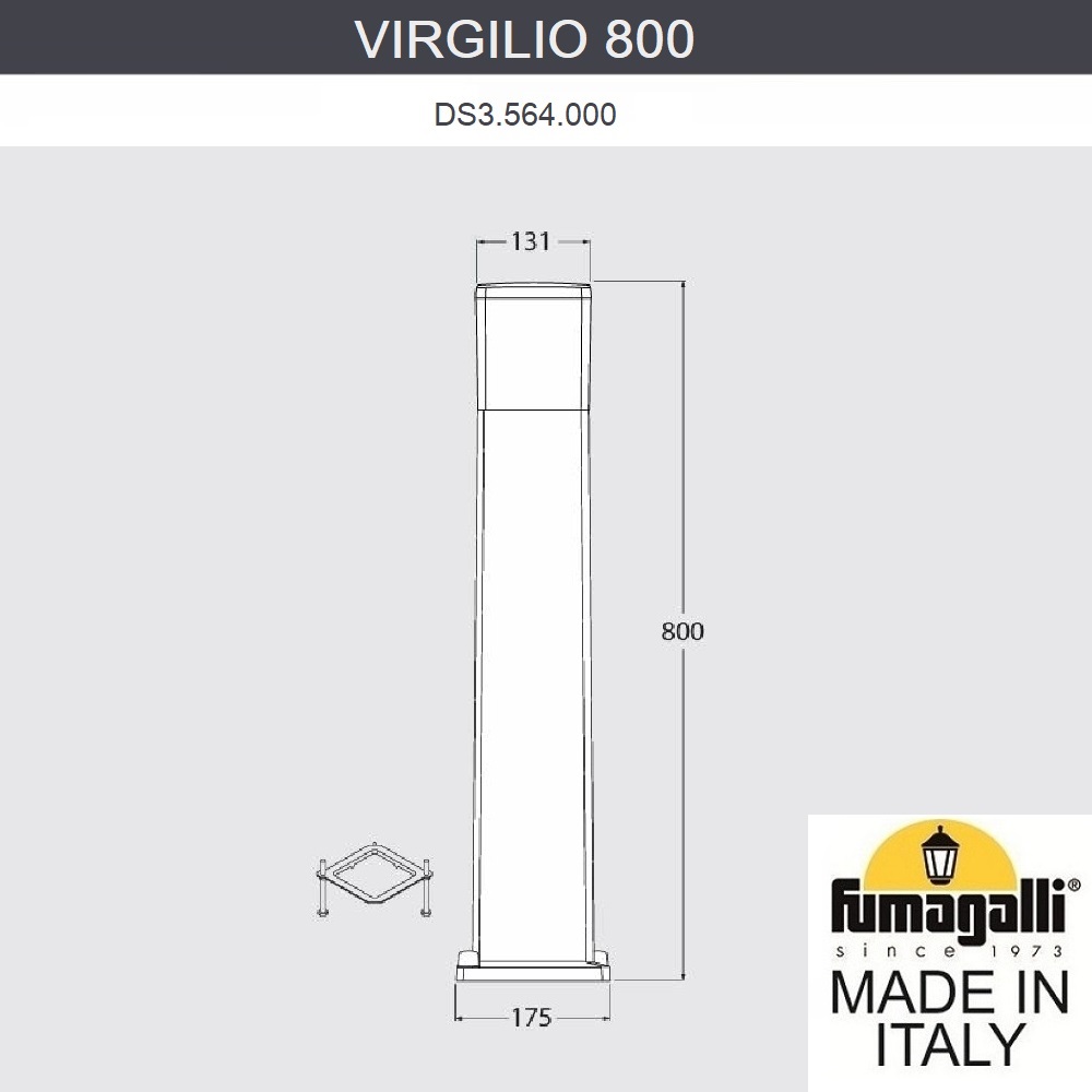 ландшафтный светильник fumagalli virgilio 800 ds3.564.000.wyf1r