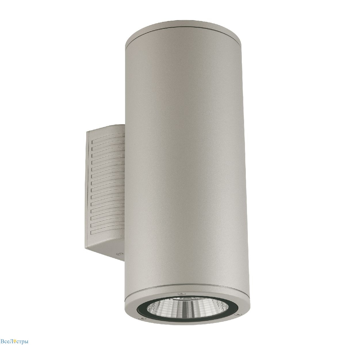 уличный настенный светильник uniel ulu-s22d-2x22w/2700k ip65 light grey ul-00011086