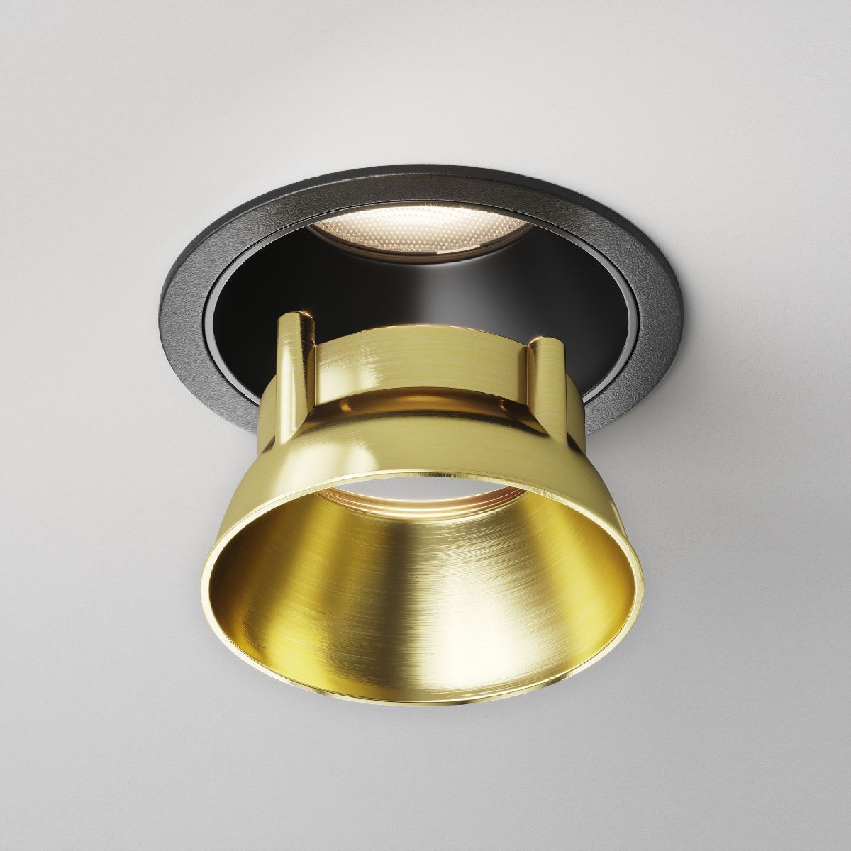 декоративная рамка-отражатель maytoni downlight ring12-15w-rd-bs