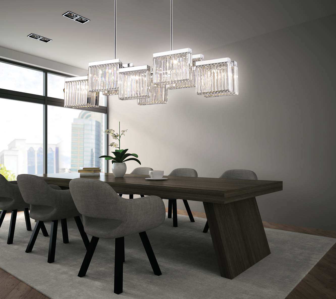 люстра на штанге delight collection broadway ep68031l-10 chrome