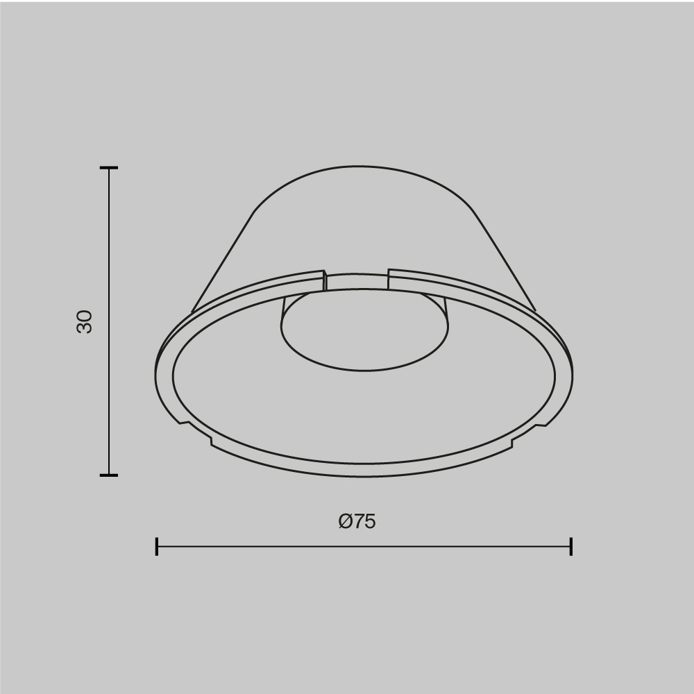 линза для трекового светильника maytoni technical focus led lensd75-60