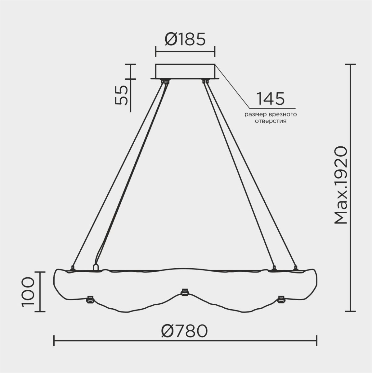 подвесная люстра modelux ml.9366.800 cr