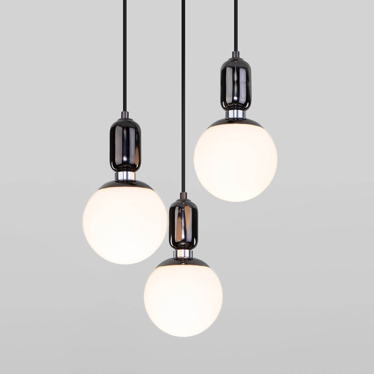 подвесной светильник eurosvet bubble 50151/3 черный жемчуг