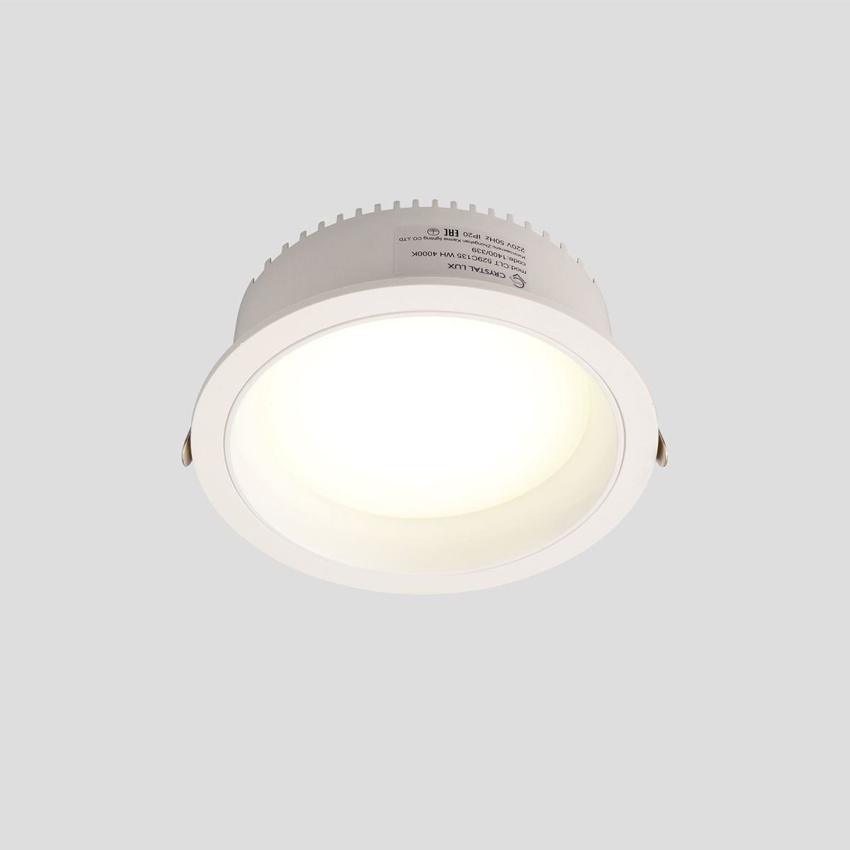встраиваемый светильник crystal lux clt 529c135 wh 4000k