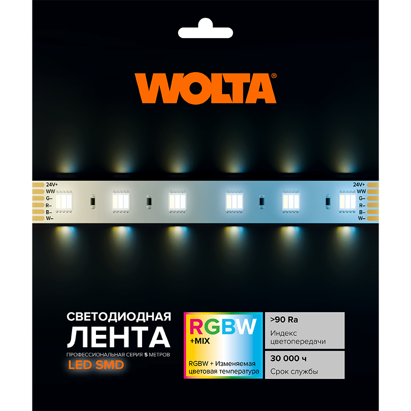 светодиодная лента wolta wls5050-16w/rgbw-mix/24h60-01