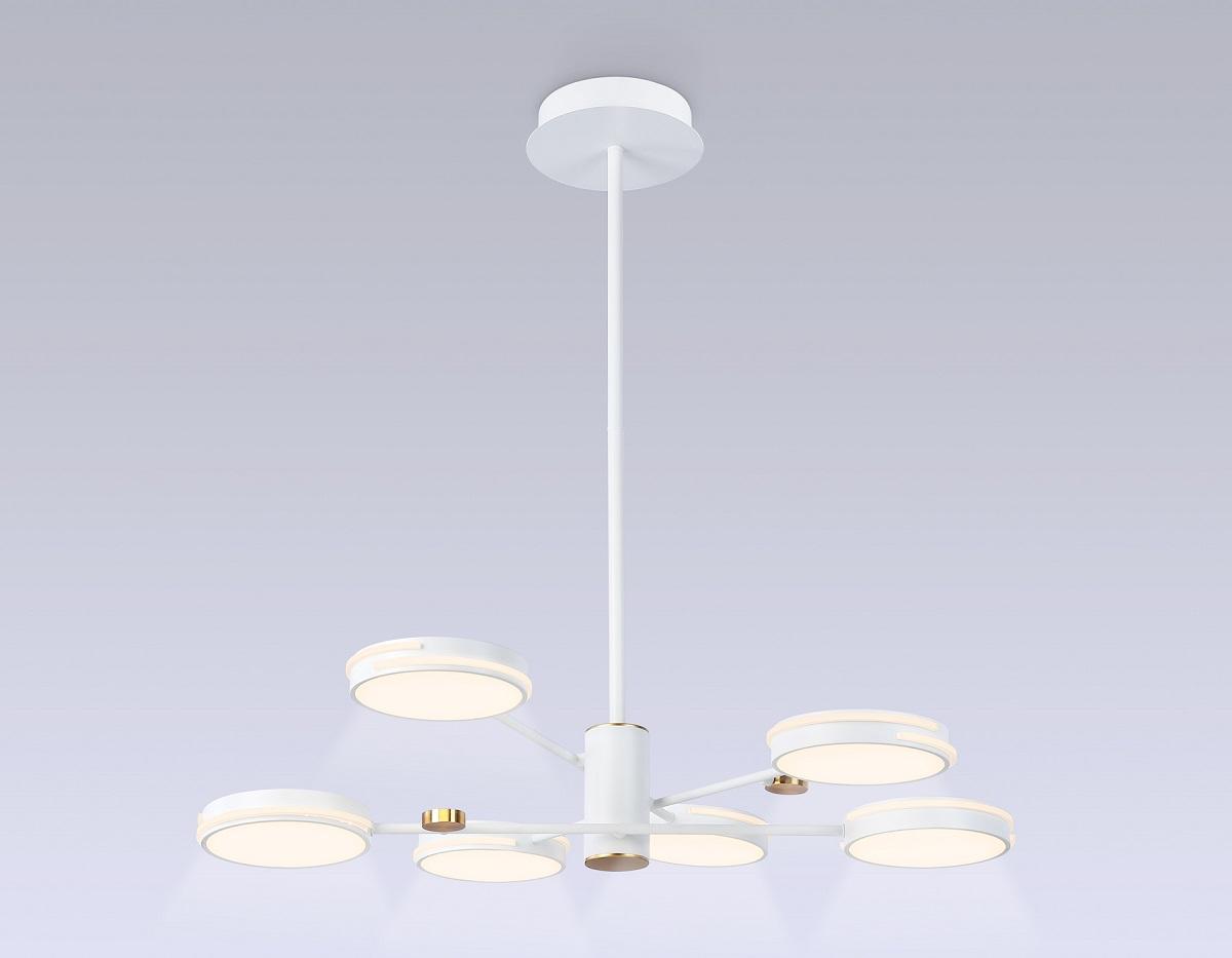 подвесная светодиодная люстра ambrella light comfort linetech fl51635