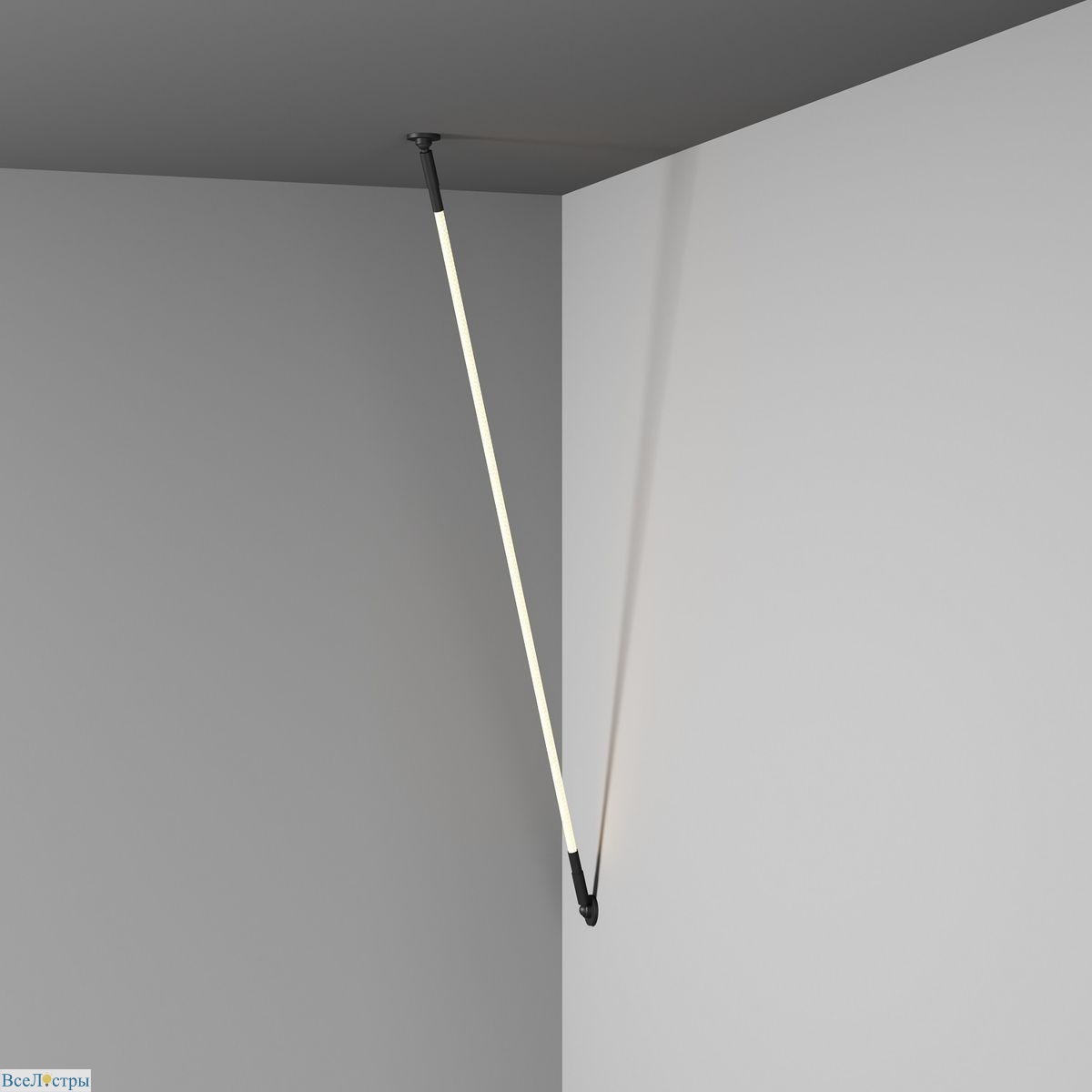 настенно-потолочный светодиодный светильник denkirs flex dk7503-bk
