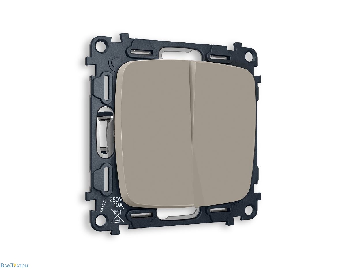 комплект механизма 2-кл выключателя ambrella volt omega mo363010