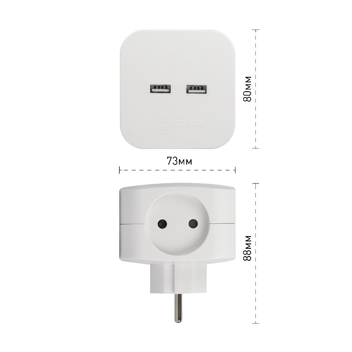 разветвитель электрический эра sp-4-usb-w б0049532