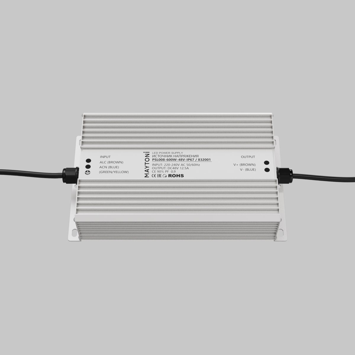 блок питания maytoni led strip psl008 48в 600вт ip67 832001