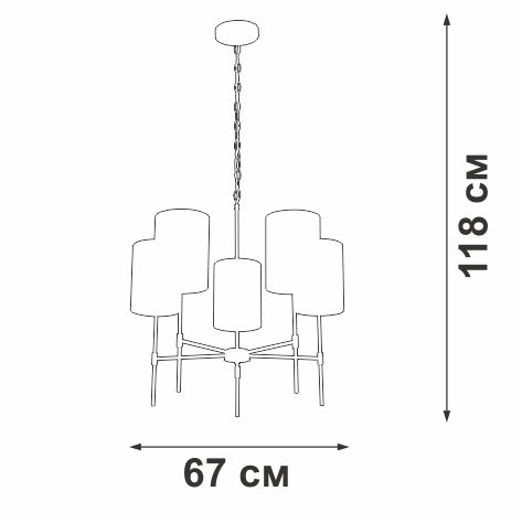 подвесная люстра vitaluce v2863-1/5