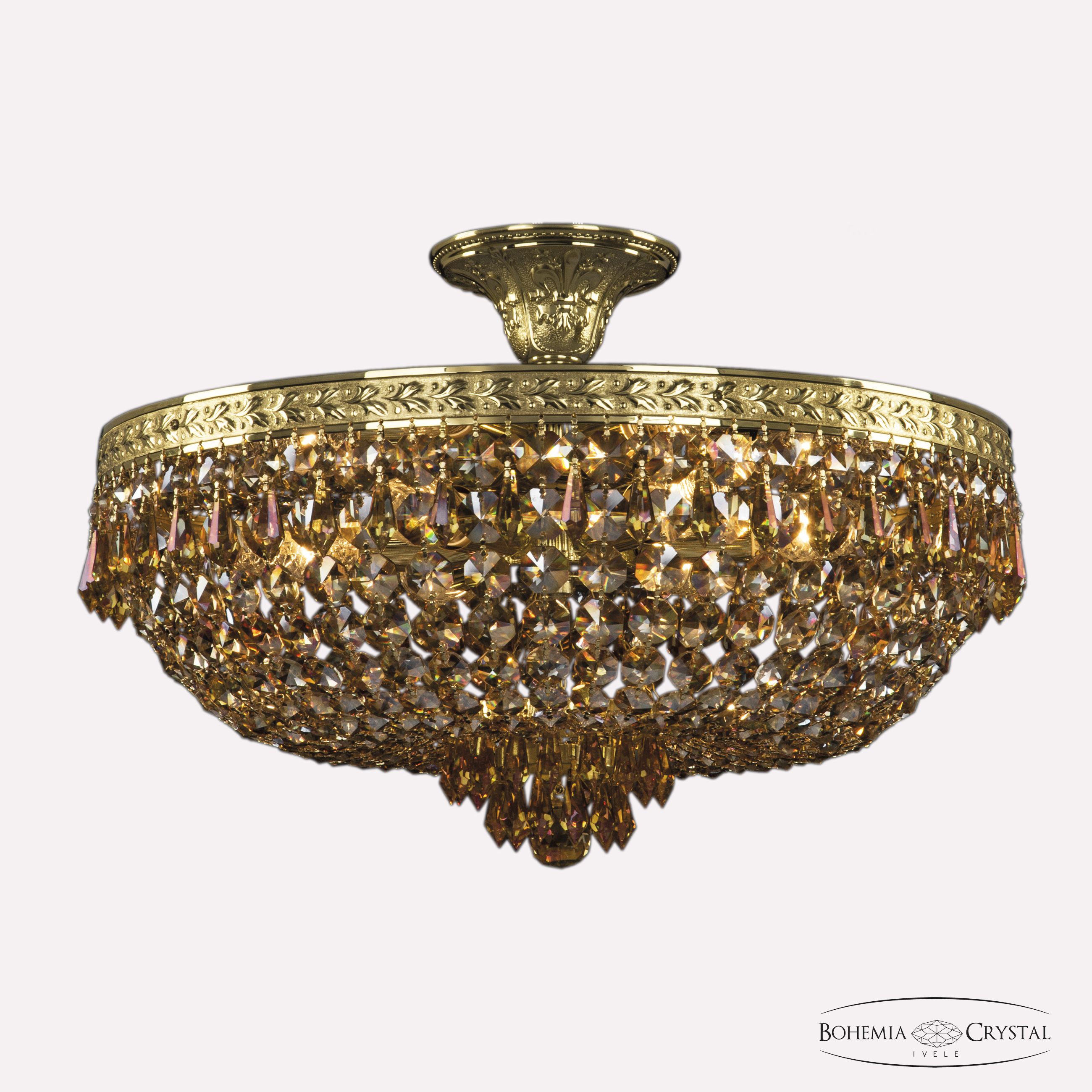 потолочная люстра bohemia ivele crystal 19271/45iv g r777