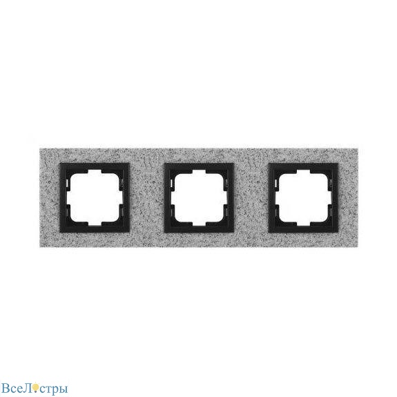 рамка 3-постовая mono electric style granit белый гранит 107-600000-162