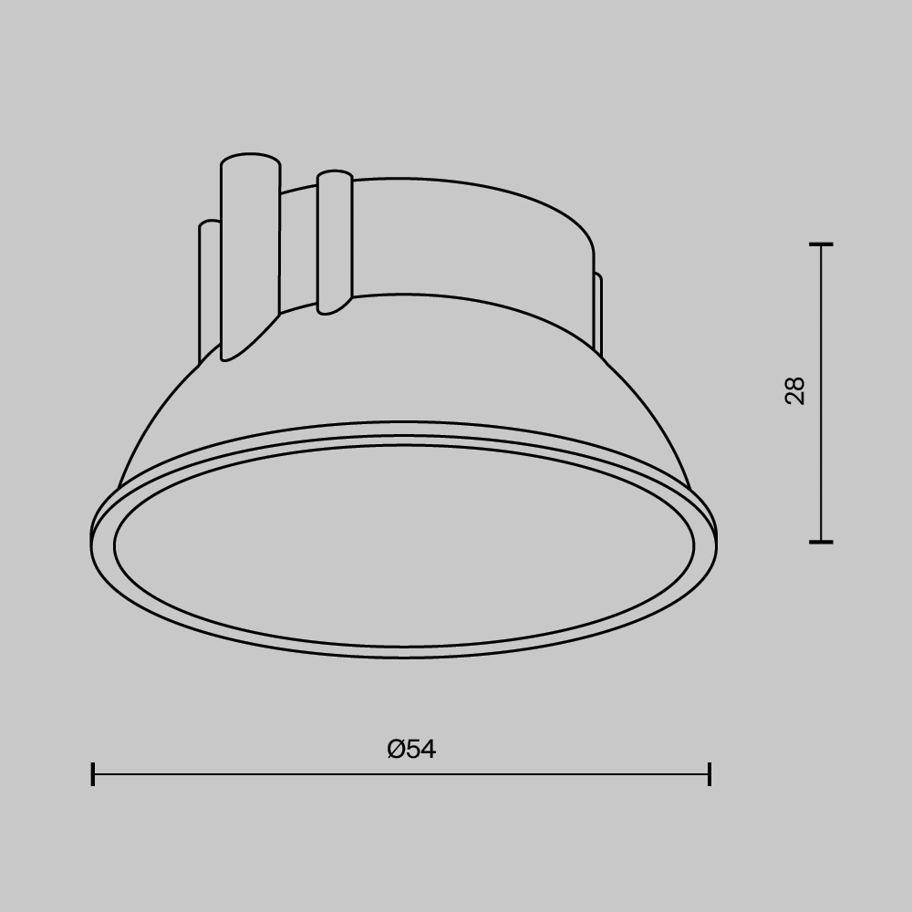 декоративная рамка-отражатель maytoni downlight ring8-10w-rd-w