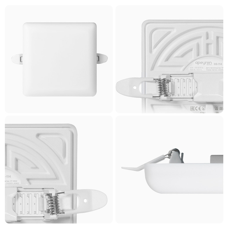 встраиваемая светодиодная панель apeyron flp 06-114