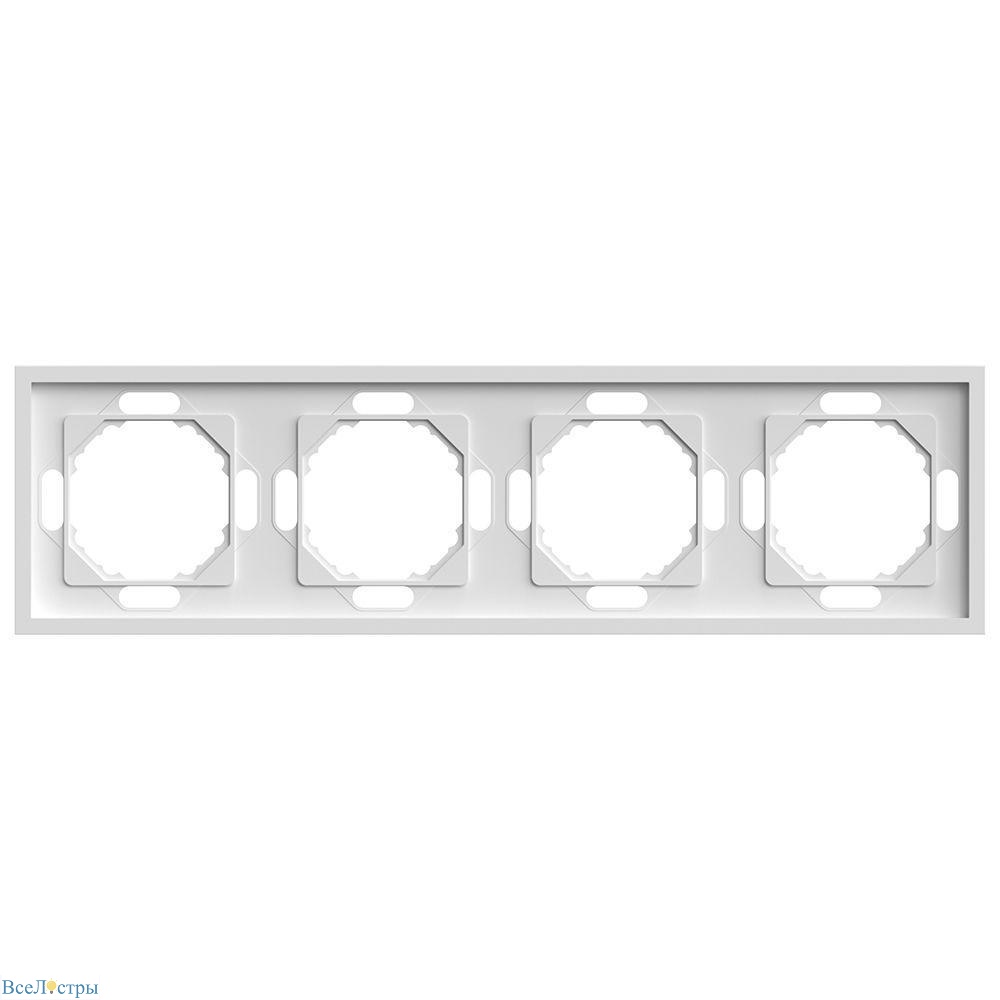 рамка 4-постовая stekker эмили белый фарфор pfr00-5004-01 49887