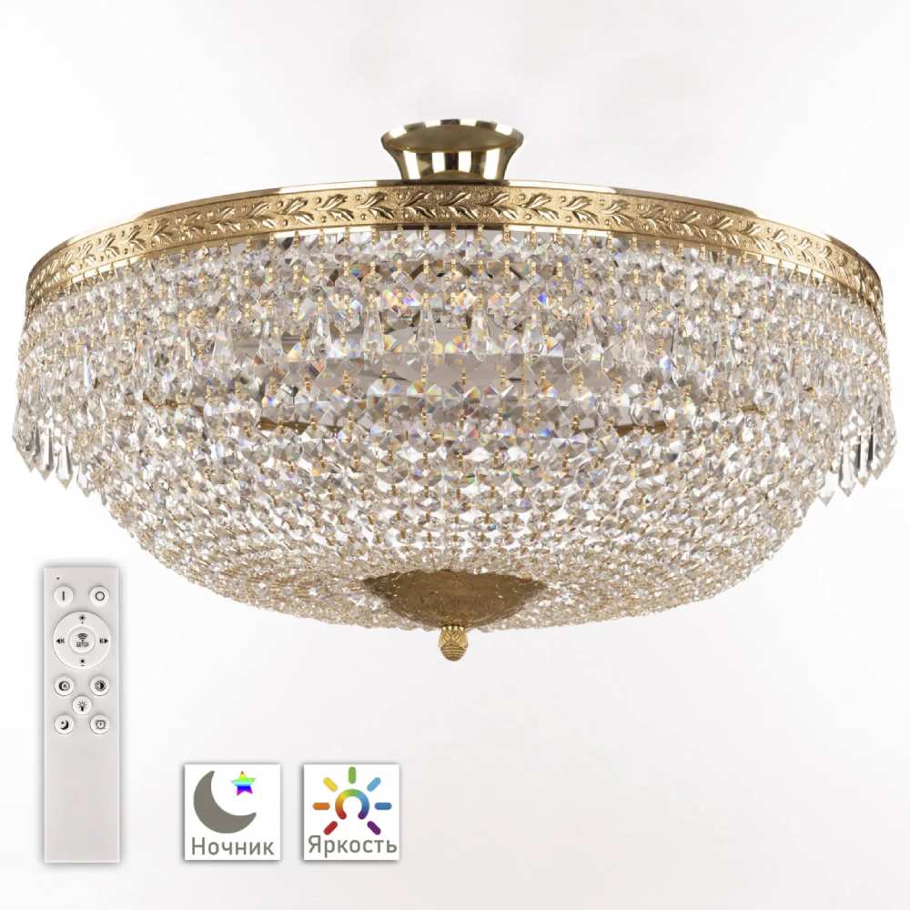 потолочная люстра bohemia ivele crystal 19011/55iv/led-dim g