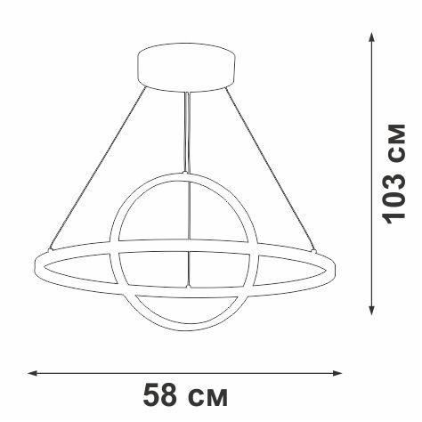 подвесной светодиодный светильник vitaluce v4676-0/2s