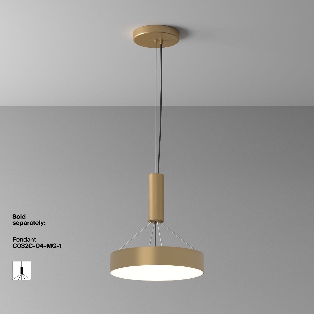 потолочный светильник maytoni zon c032cl-36w4k-rd-mg