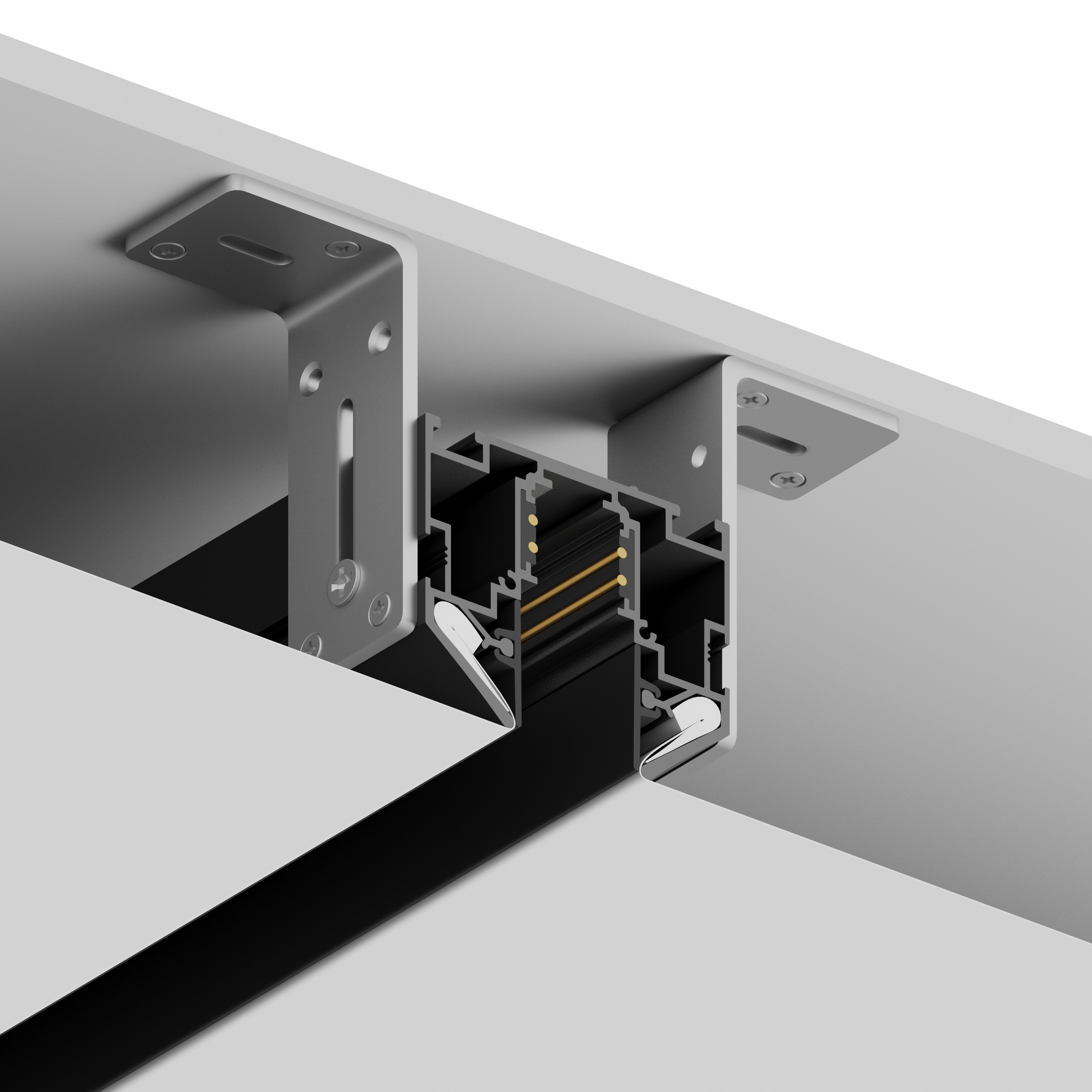 шинопровод под натяжной потолок eldeko hsbl_0186, 48в-3м, чёрный