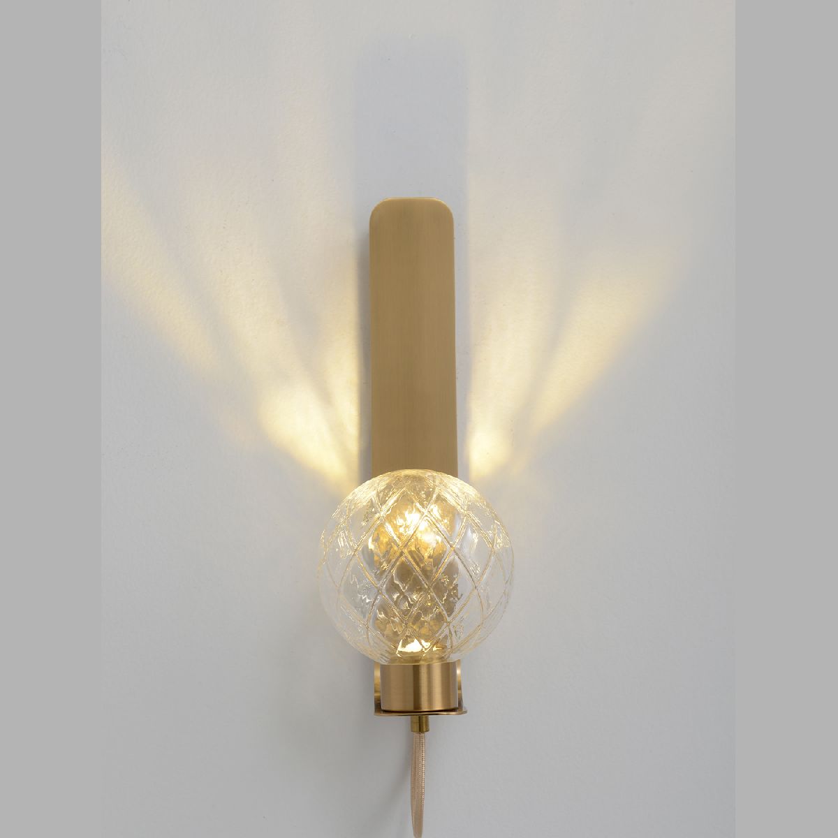 бра crystal lux bella ap1 brass