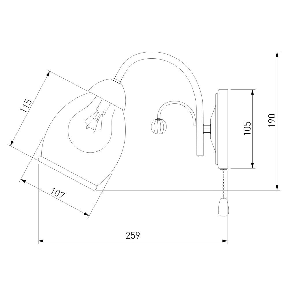бра eurosvet 30026/1 античная бронза