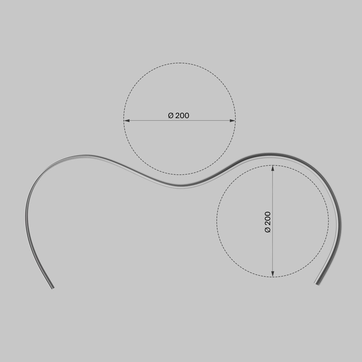 профиль накладной с вертикальным изгибом maytoni led strip 631016