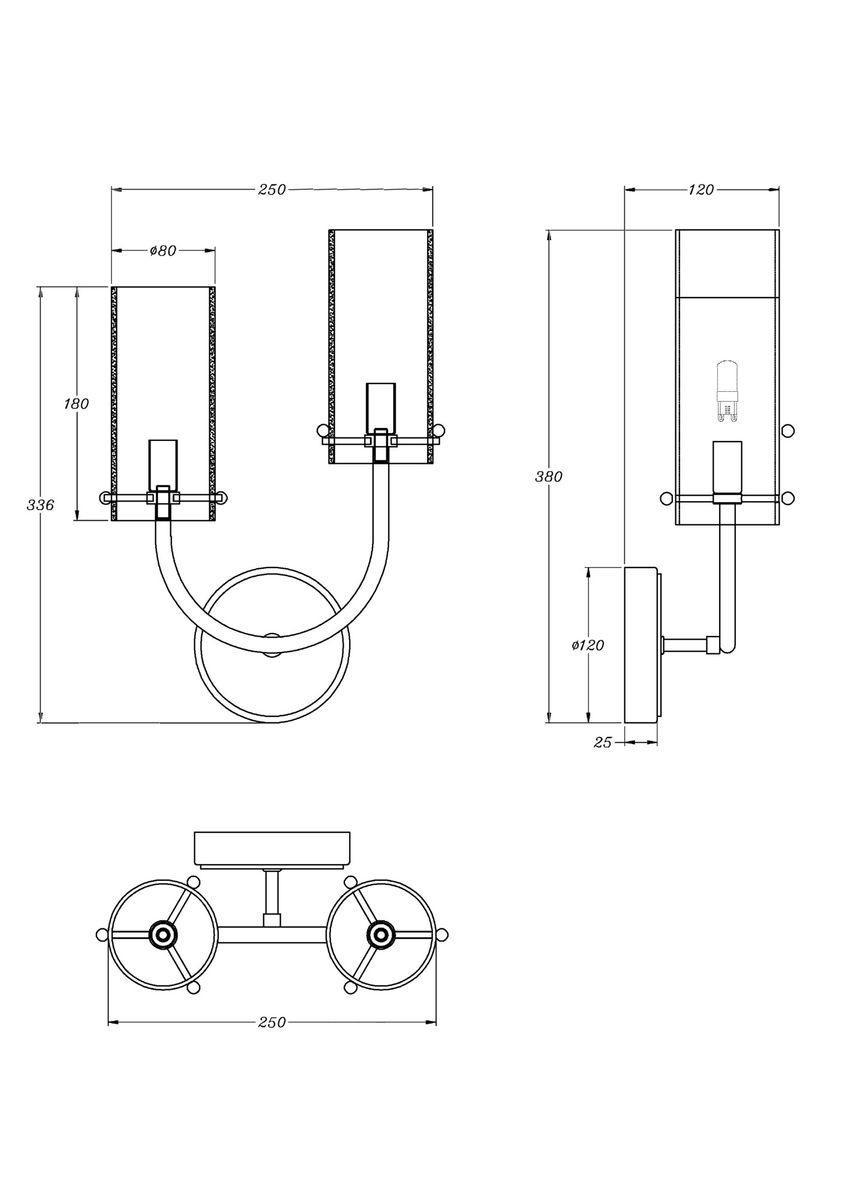 бра maytoni arco mod223wl-02bs1