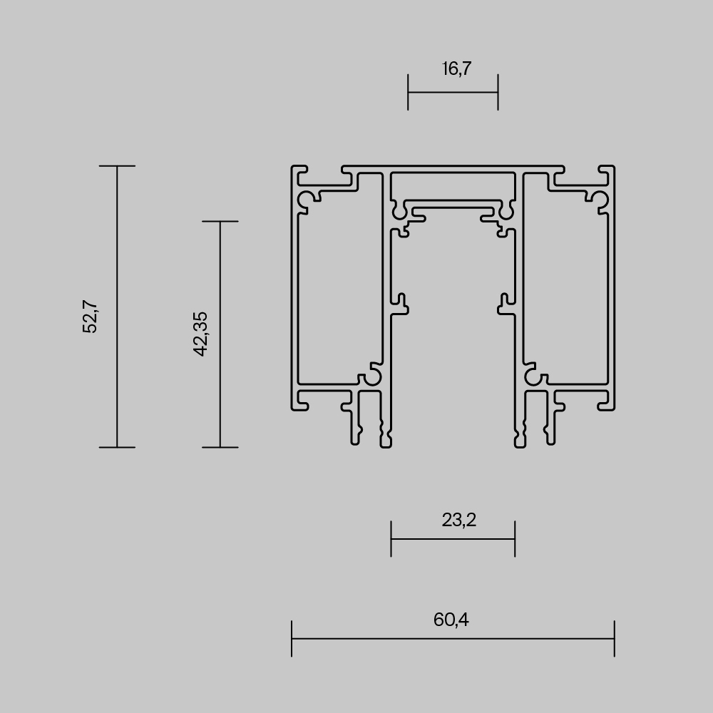 шинопровод встраиваемый maytoni exility trx034d-422b