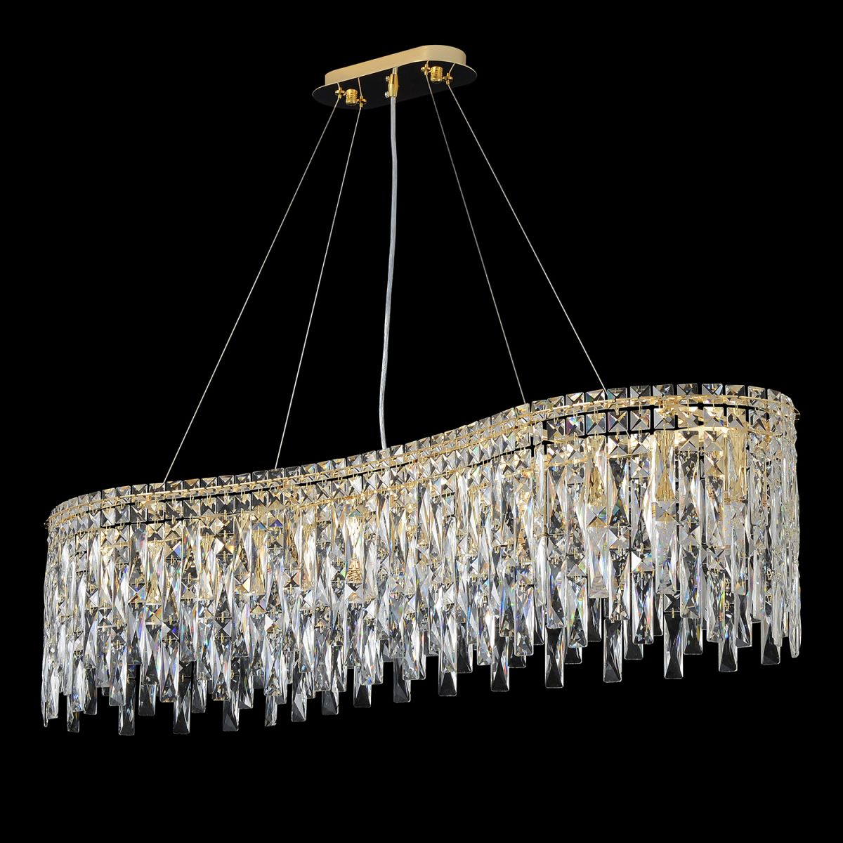 подвесная люстра crystal lux abril sp12 l1200 gold