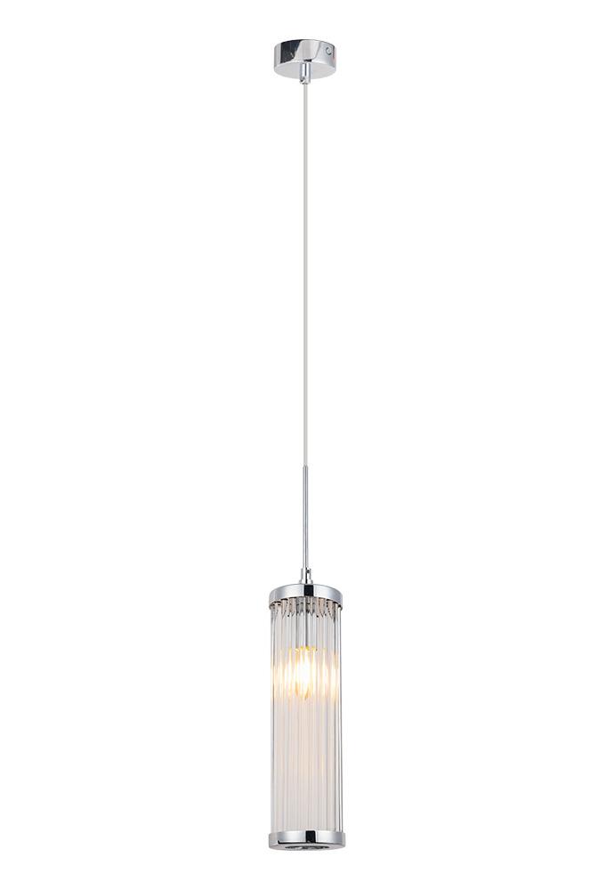 подвесной светильник crystal lux tadeo sp1 d100 chrome/transparente