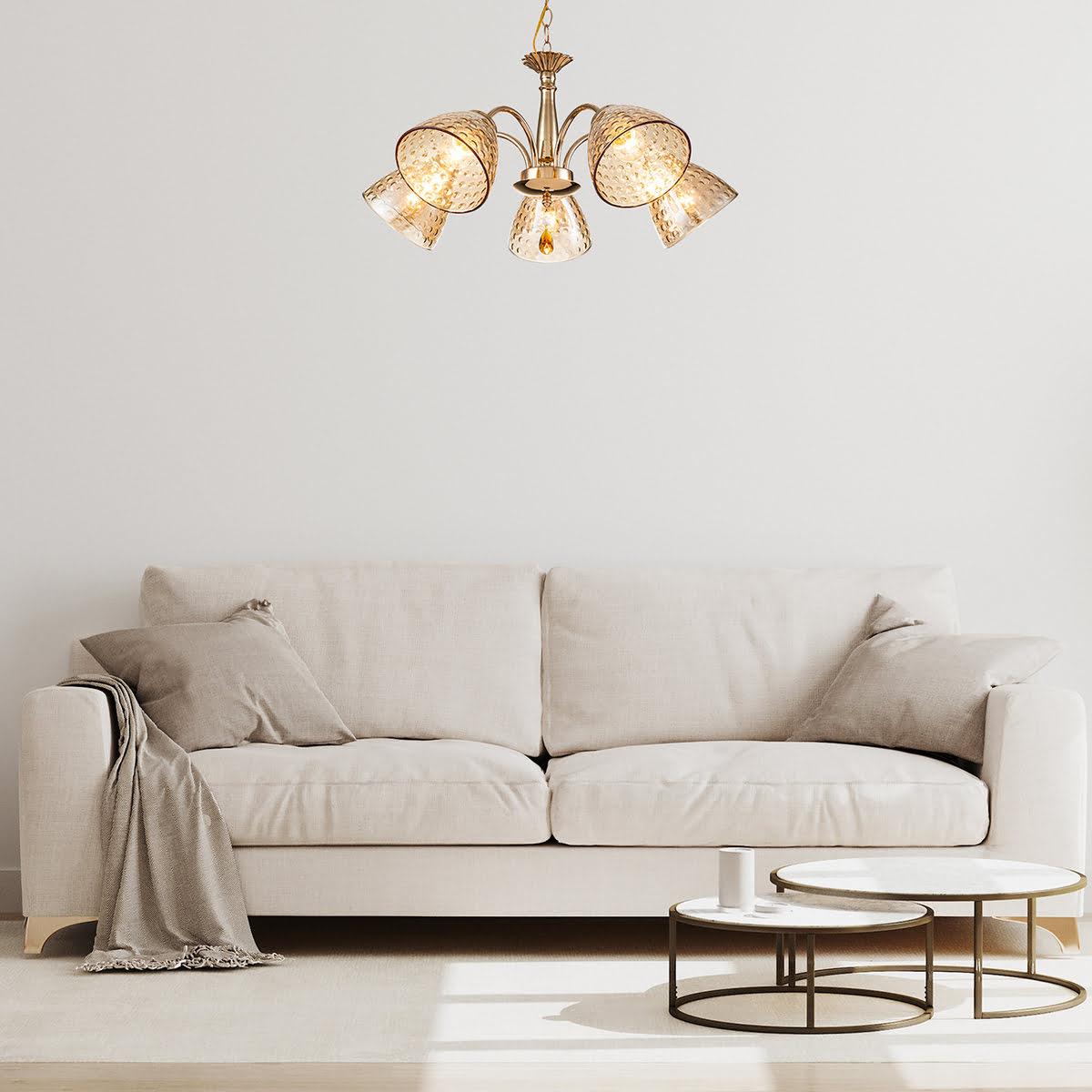 подвесная люстра escada freesia 658/5pl gold