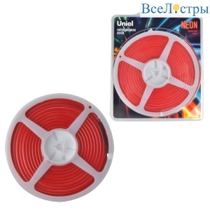ULS-N01-2835-120LED/m-6mm-IP67-DC12V-9W/m-5M-RED блистер
